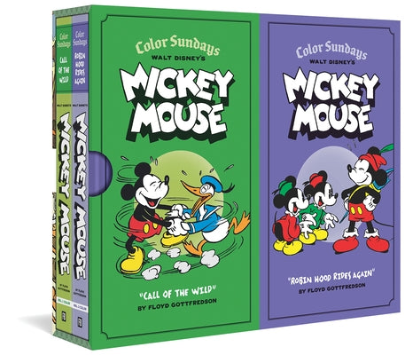 Walt Disney's Mickey Mouse Color Sundays Gift Box Set: Call of the Wild and Robin Hood Rises Again: Vols. 1 & 2 by Gottfredson, Floyd