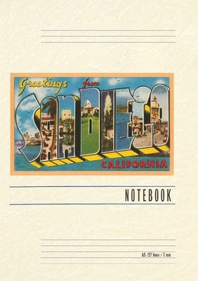 Vintage Lined Notebook Greetings from San Diego, California by Found Image Press