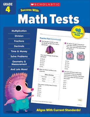 Scholastic Success with Math Tests Grade 4 Workbook by Scholastic Teaching Resources