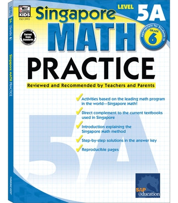 Math Practice, Grade 6: Reviewed and Recommended by Teachers and Parents Volume 15 by Singapore Asian Publishers