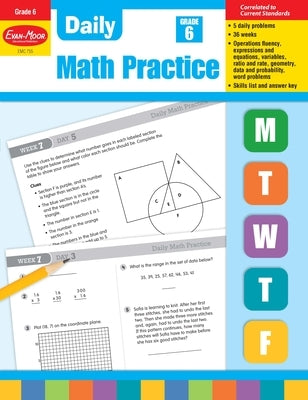 Daily Math Practice, Grade 6 Teacher Edition by Evan-Moor Educational Publishers