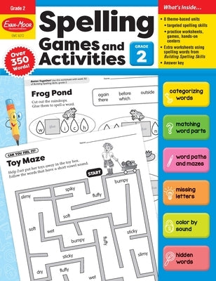 Spelling Games and Activities, Grade 2 Teacher Resource by Evan-Moor Educational Publishers